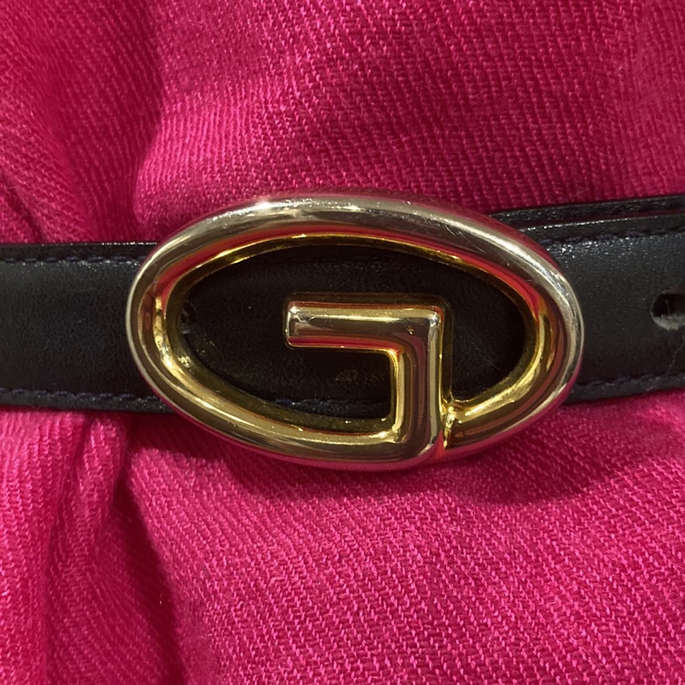Vintage Skinny Gucci Belt Brass Buckle